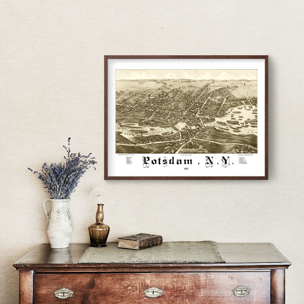Vintage Map of Potsdam, New York 1885