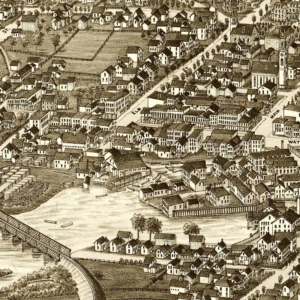 Vintage Map of Potsdam, New York 1885