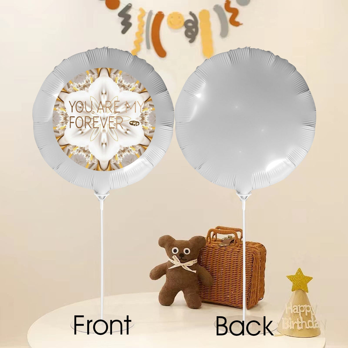 You Are My Forever 18-inch Custom Aluminum Foil Balloons - Pack of 3 (Made in USA)
