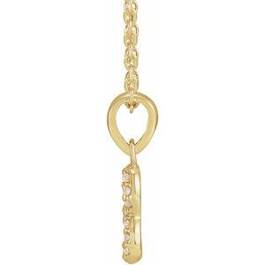 14K Yellow Gold .03 CTW Natural Diamond Petite Infinity 16-18" Necklace