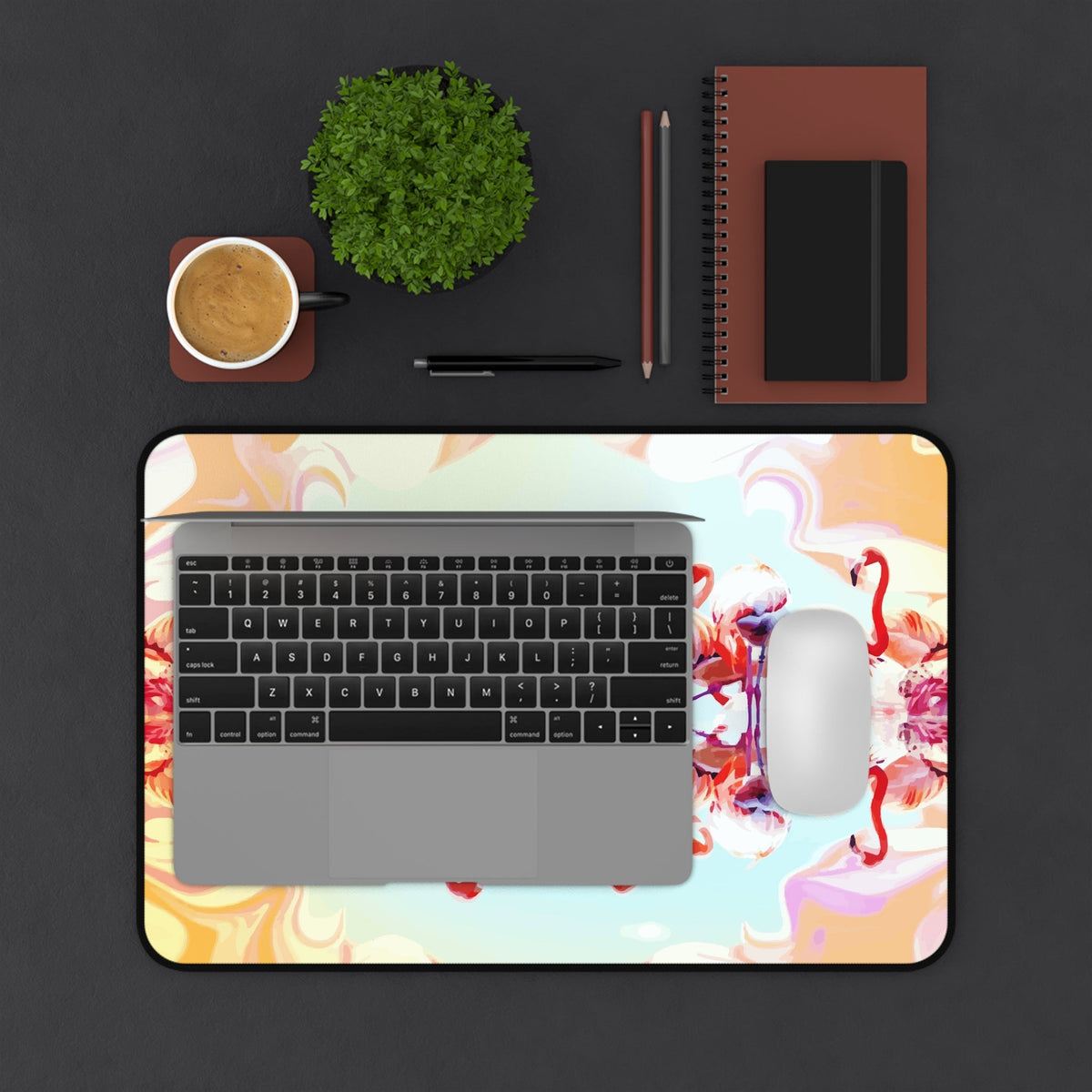 Pink Flamingos Desk Mat in 3 Sizes