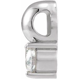 Sterling Silver 1/6 CT Natural Diamond Bead Pendant