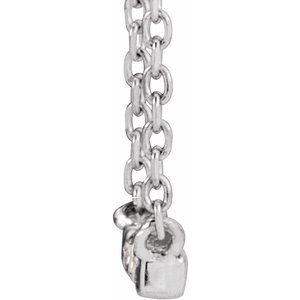 Platinum .03 CTW Natural Diamond French-Set Bar 16" Necklace