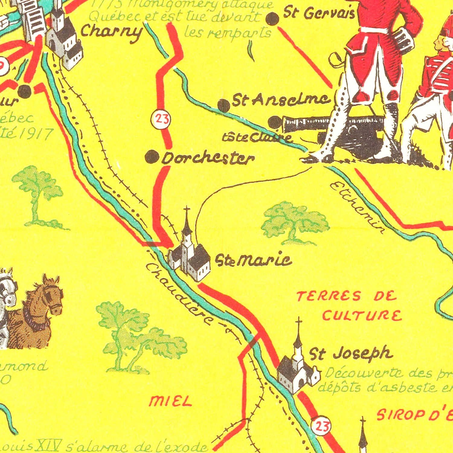 Vintage Map of Saguenay, 1948