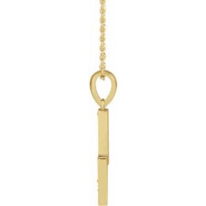 14K Yellow Gold .08 CTW Natural Diamond Lightning Bolt 16-18" Necklace