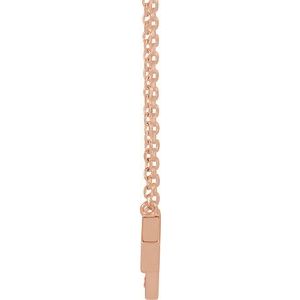 14K Rose Gold .04 CTW Natural Diamond Honeycomb 16" Necklace