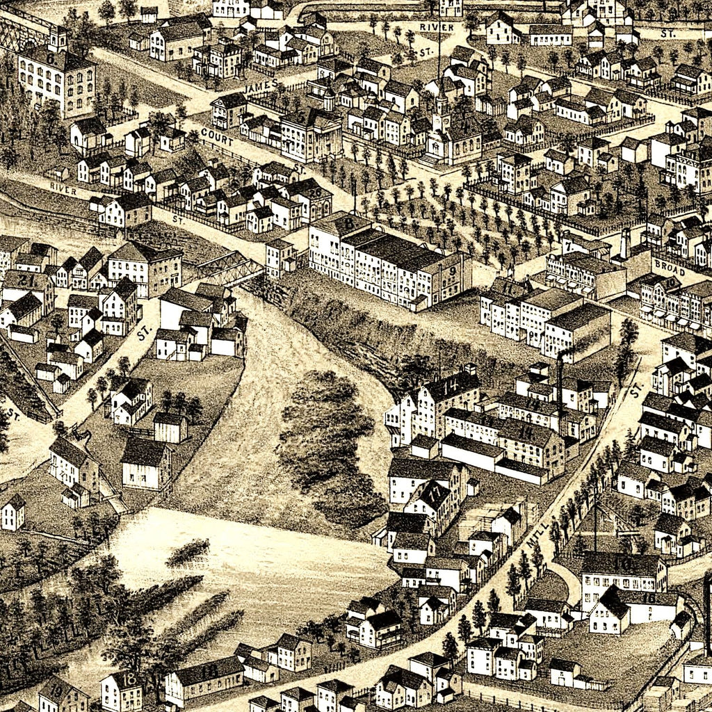 Vintage Map of Pulaski, New York 1885