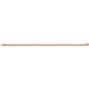 14K Rose 5 CTW Natural Diamond Line 7 1/4" Bracelet