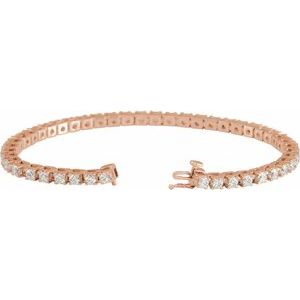 14K Rose Gold 5 CTW Lab-Grown Diamond Line 7 1/4" Bracelet – image 2
