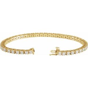 14K Yellow Gold 5 CTW Lab-Grown Diamond Line 7 1/4" Bracelet – image 2