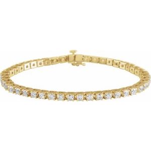 14K Yellow Gold Vermeil 5 CTW Lab-Grown Diamond Line 7 1/4" Bracelet