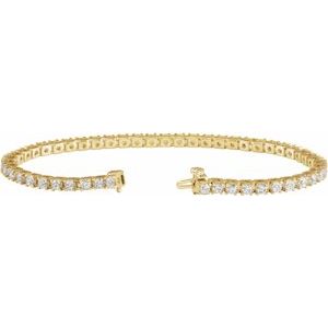 14K Yellow Gold Vermeil 4 CTW Lab-Grown Diamond Line 7 1/4" Bracelet – image 2