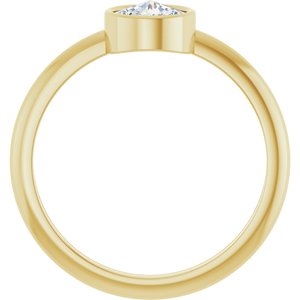 14K Yellow Gold 3/4 CT Rose-Cut Natural Diamond Stackable Ring