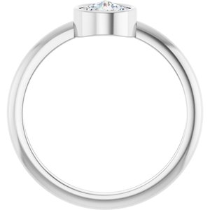 Sterling Silver 3/4 CT Rose-Cut Natural Diamond Stackable Ring