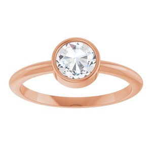14K Rose Gold 3/4 CT Rose-Cut Natural Diamond Stackable Ring