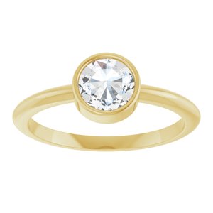 14K Yellow Gold 3/4 CT Rose-Cut Natural Diamond Stackable Ring