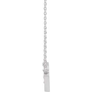 14K White Gold .07 CTW Natural Diamond 16" Necklace