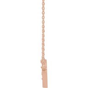 14K Rose Gold .07 CTW Natural Diamond 16" Necklace