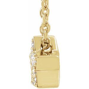 14K Yellow Gold .04 CTW Natural Diamond Star 16-18" Necklace