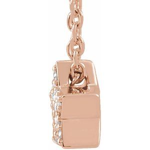 14K Rose Gold .04 CTW Natural Diamond Star 16-18" Necklace