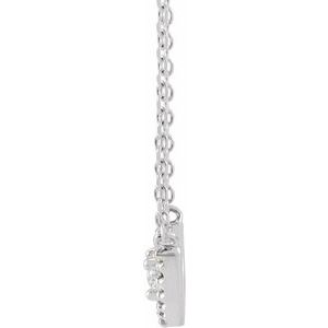 Sterling Silver 3.4 mm Round 1/5 CTW Natural Diamond 16" Necklace