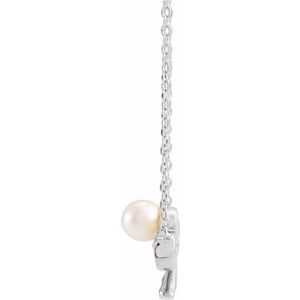 Pearl Bow Necklace or Center