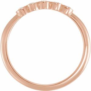 14K Rose Gold 1/8 CTW Rose-Cut Natural Diamond Stackable Ring