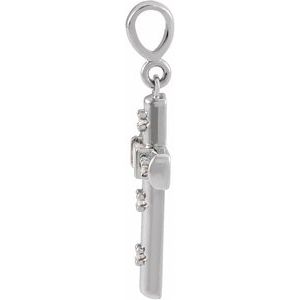 Platinum 1/8 CTW Natural Diamond Cross Pendant