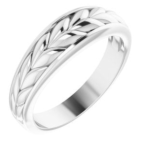 14K White Gold Braided Ring