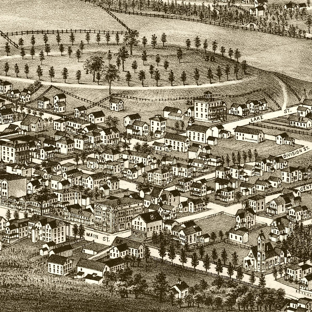 Vintage Map of Richfield Springs, New York 1885