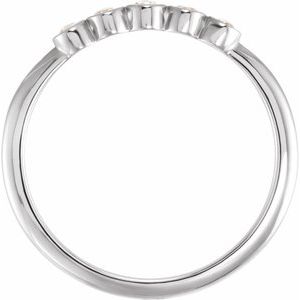 Platinum 1/8 CTW Rose-Cut Natural Diamond Stackable Ring