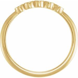 14K Yellow Gold 1/8 CTW Rose-Cut Natural Diamond Stackable Ring