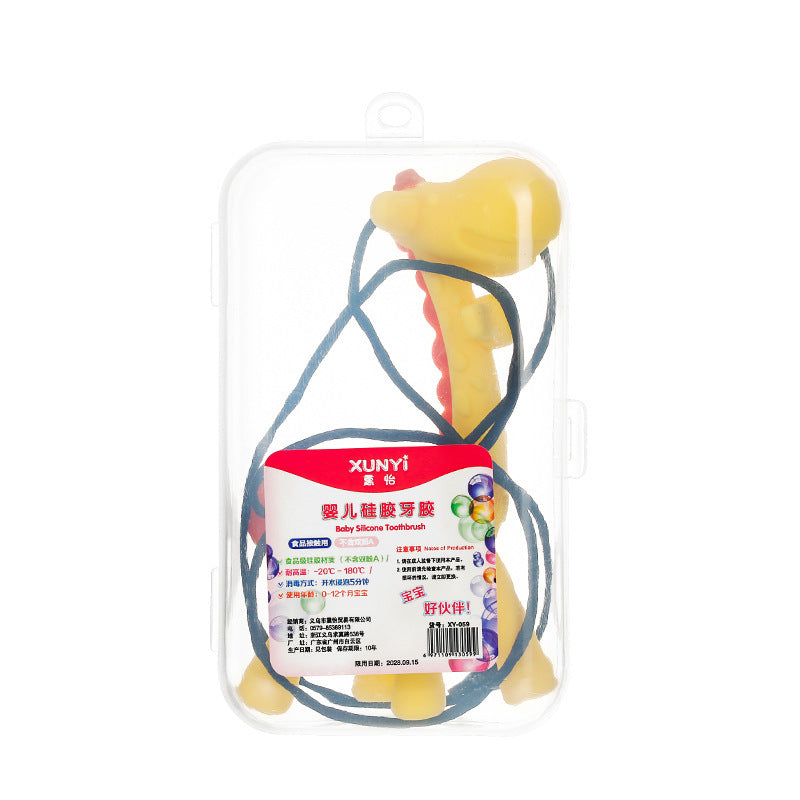 Silicone Baby Teether – Banana, Giraffe, and Monkey Designs
