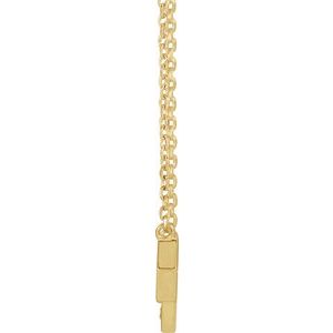 14K Yellow Gold .04 CTW Natural Diamond Honeycomb 18" Necklace