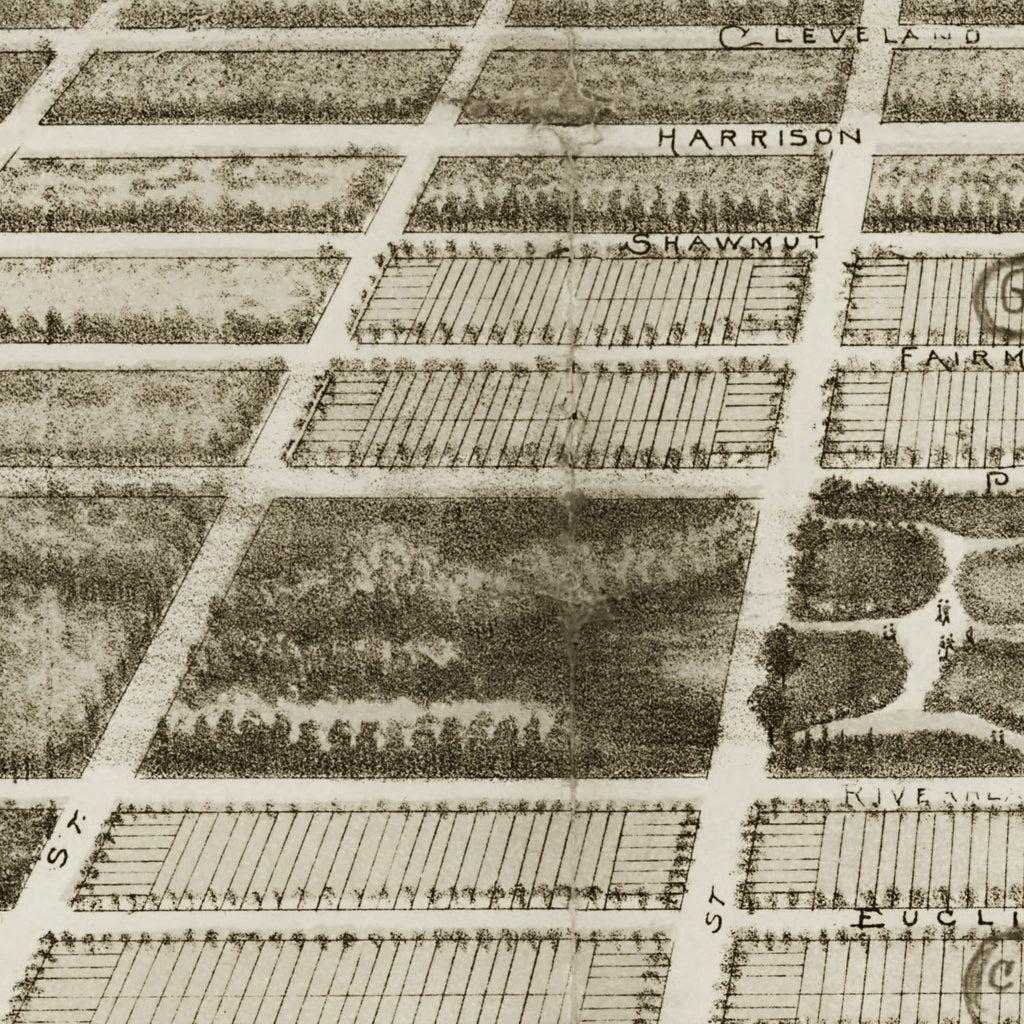 Vintage Map of Riverhead, New York 1890