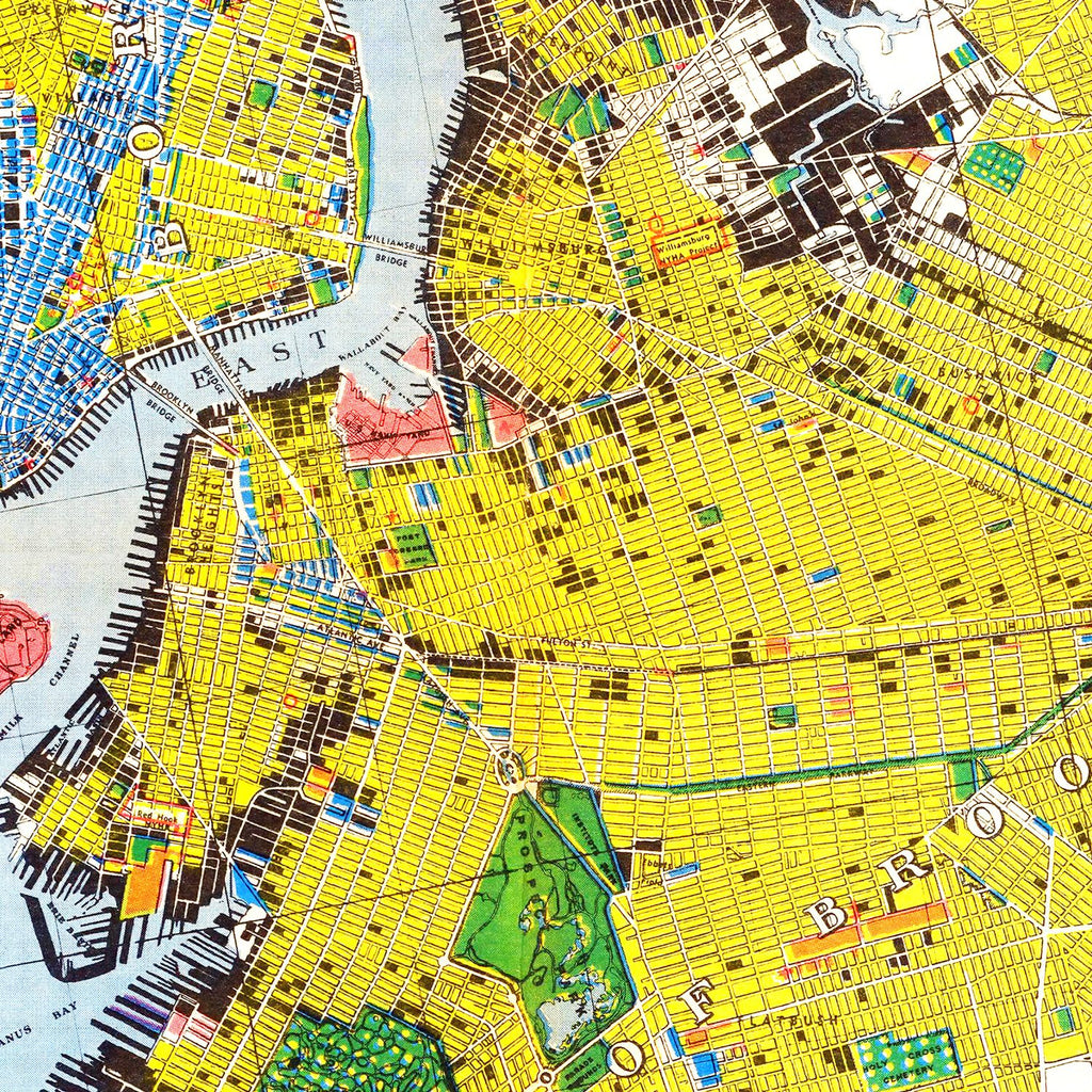 Vintage Map of New York, New York 1939