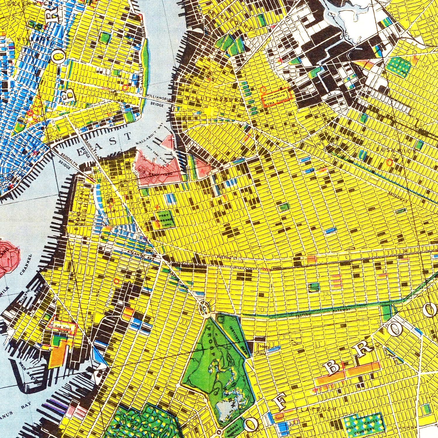 Vintage Map of New York, New York 1939