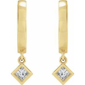 14K Yellow Gold 1/3 CTW Natural Diamond Hinged Hoop Earrings – image 2