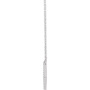 Platinum 1/10 CTW Natural Diamond Hexagon 16" Necklace