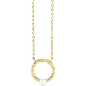 Pearl Circle Necklace or Center