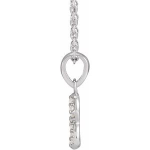 Platinum .03 CTW Natural Diamond Petite Infinity 16-18" Necklace