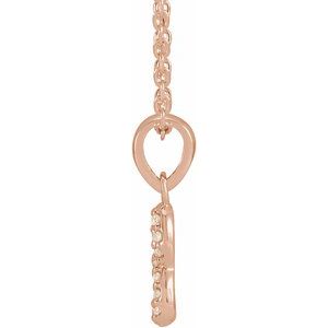 14K Rose Gold .03 CTW Natural Diamond Petite Infinity 16-18" Necklace