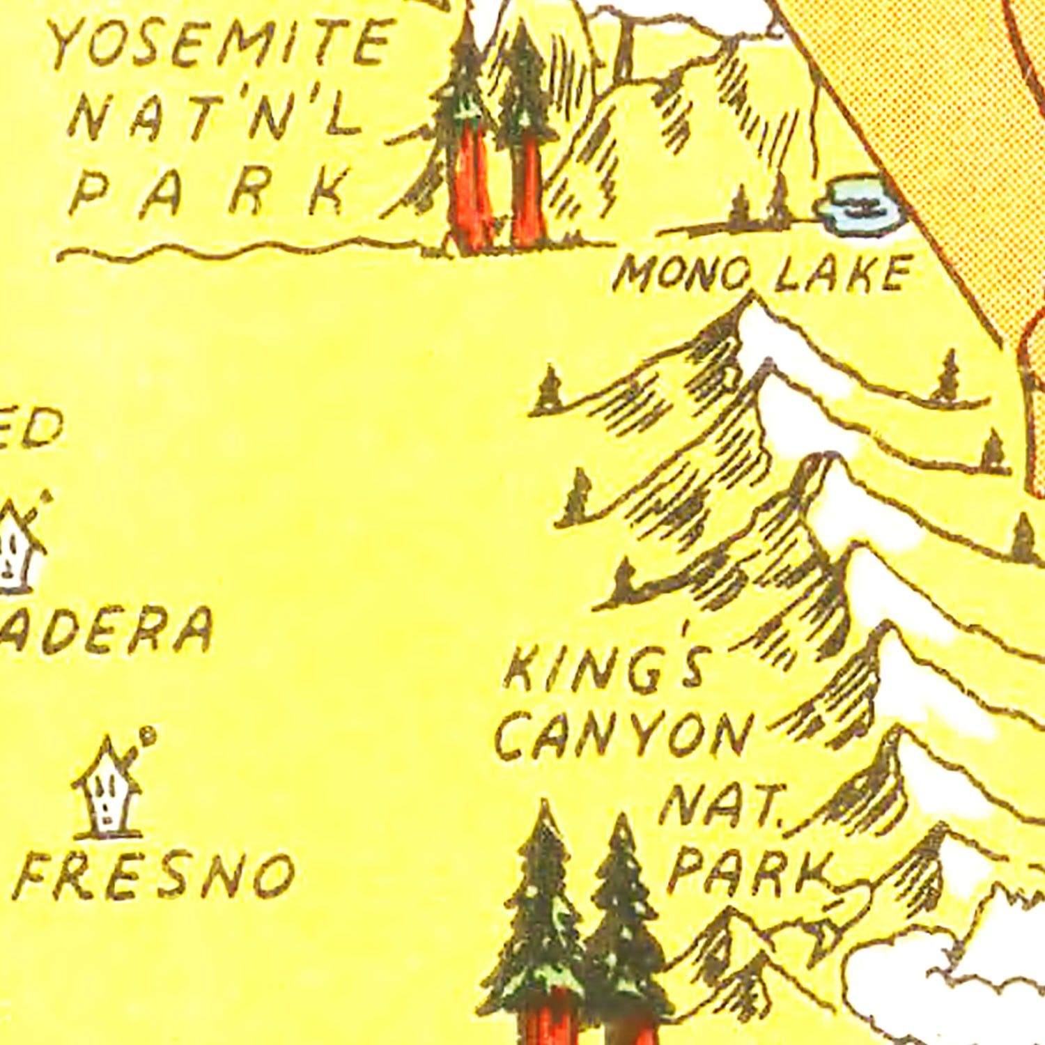 Vintage Map of California 1948