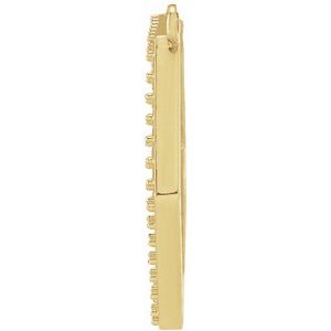 14K Yellow Gold Hexagon Necklace Center
