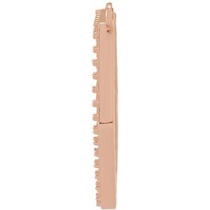 14K Rose Gold Hexagon Necklace Center