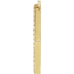 14K Yellow Gold 1/10 CTW Natural Diamond Hexagon Necklace Center