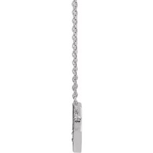 Platinum .06 CT Natural Diamond Honeycomb 16" Necklace
