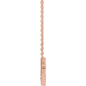 14K Rose Gold .06 CT Natural Diamond Honeycomb 16" Necklace