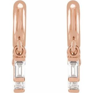 14K Rose Gold 1/5 CTW Natural Diamond Fringe Hoop Earrings