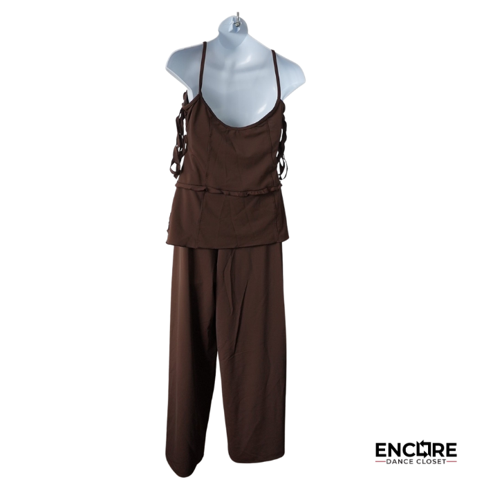 Brown Ruffle Detail Set